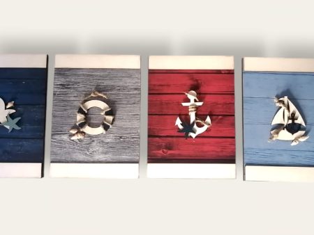 Beach wall art (set of 4) Discount