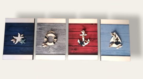 Beach wall art (set of 4) Discount