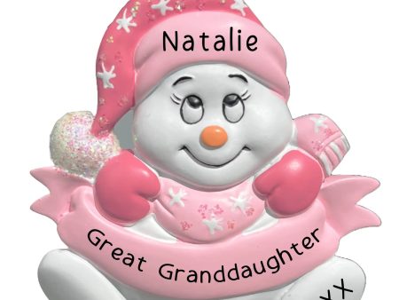 Great Granddaughter Snowman Christmas Ornament Discount