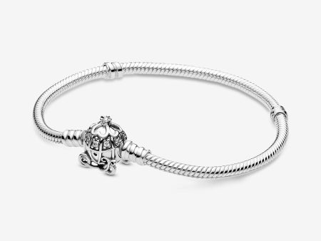 Disney Cinderella Pumpkin Coach Clasp Pandora Moments Bracelet For Cheap