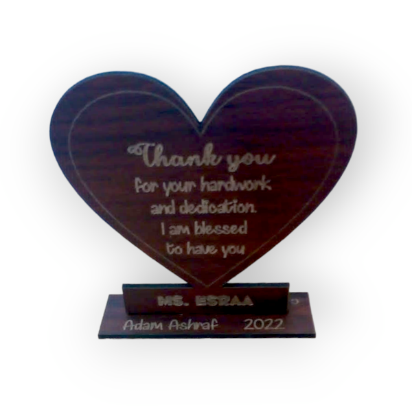 Teacher wooden heart stand Online Sale