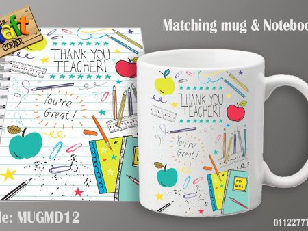 Teacher mug and notebook set (Thank you Teacher) Fashion