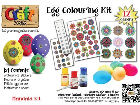 Egg colouring kit 3 (Mandala kit) Online Sale