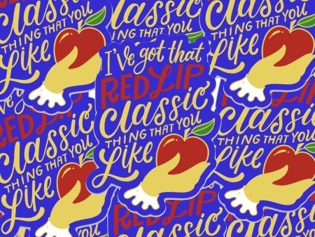 Red Lip, Classic Sticker For Discount