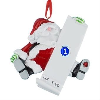 Exhausted Santa Christmas Ornament Online