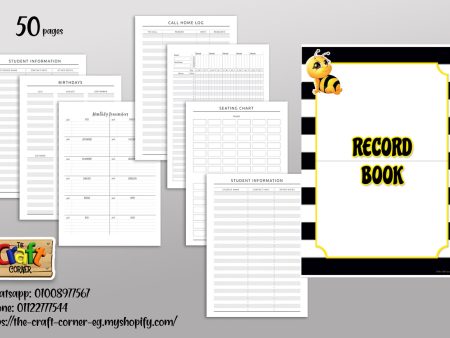 Bees theme record book Supply