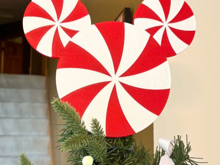 Peppermint Swirl Christmas Tree Topper Hot on Sale