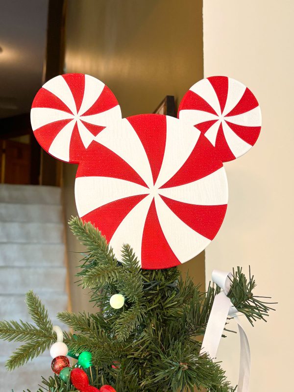 Peppermint Swirl Christmas Tree Topper Hot on Sale