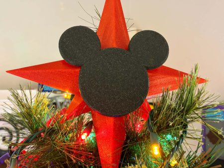 Custom Color Christmas Tree Topper - Star with Icon For Cheap