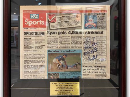 Nolan  The Ryan Express  Ryan USA Today Framed For Cheap