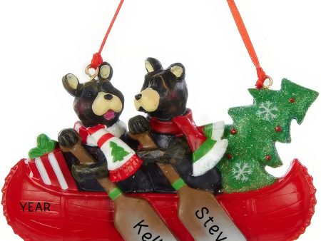 Bear Canoe Couple Christmas Ornament Fashion