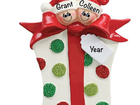 Gift Box Couple Personalized Ornament Online now