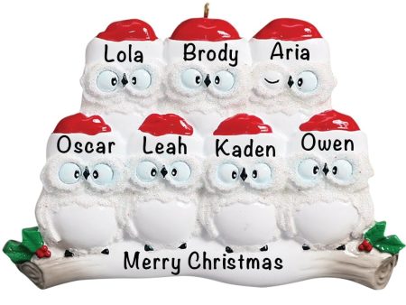 Owl Family of 7 Christmas Ornament Cheap