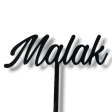 Acrylic topper (Black)  Name  on Sale