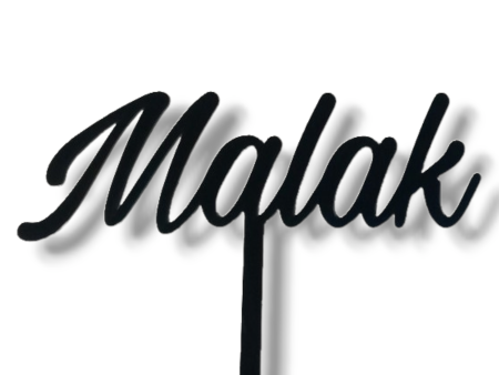 Acrylic topper (Black)  Name  on Sale