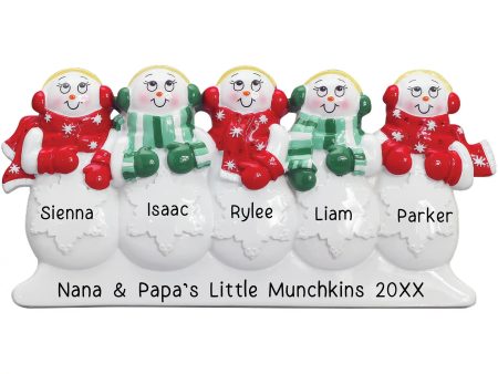 Snowman Family of 5 Table Top Personalized Keepsake Online now