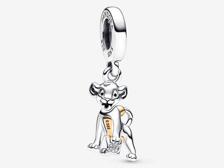 Disney 100th Anniversary Simba Lab-grown Diamond Dangle Charm Fashion