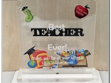 Acrylic teacher subject stand For Discount