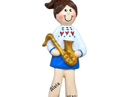 Saxophone Girl Christmas Ornament For Discount