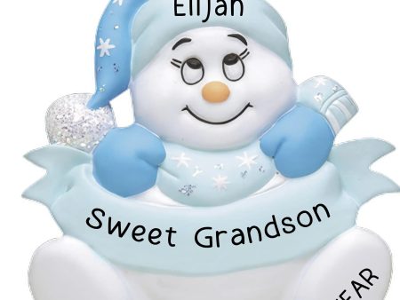 Grandson Snowman Personalized Ornament For Cheap