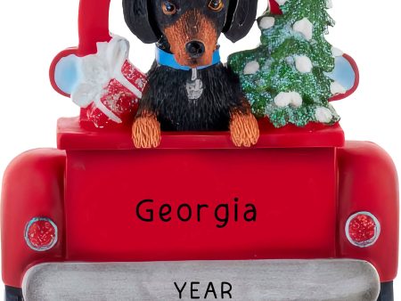 Black Dachshund Christmas Ornament - Vintage Truck Online