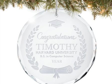 Graduation Diploma Personalized Ornament - Glass on Sale