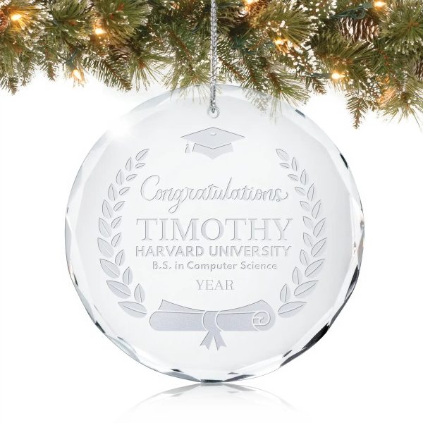 Graduation Diploma Personalized Ornament - Glass on Sale