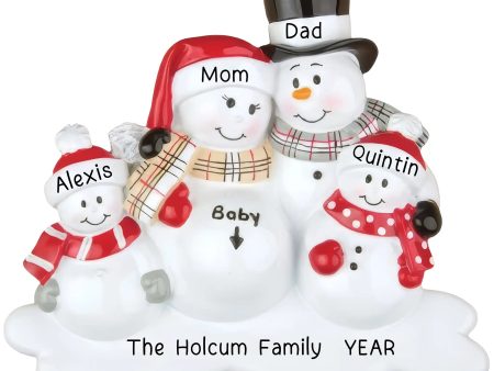 We re Expecting Family of 4 Personalized Ornament Online now