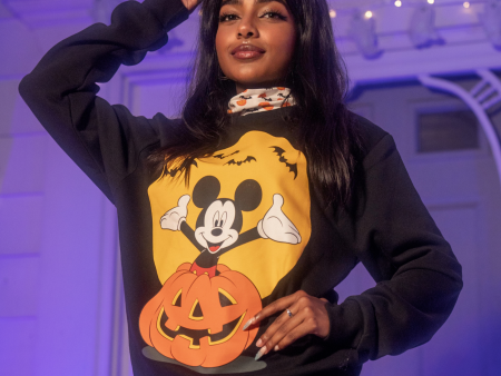 Mickey Pumpkin Collared Crewneck Online