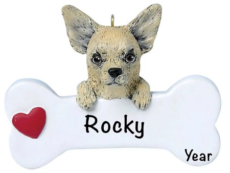 Chihuahua Dog Bone Christmas Ornament Online now