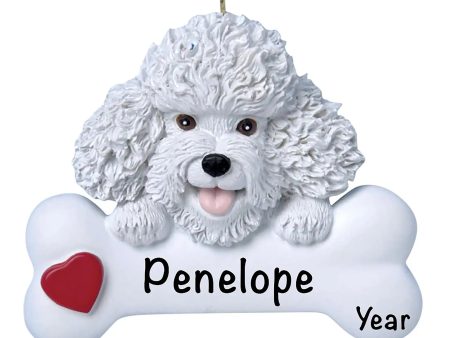 Bichon Frise Dog Bone Christmas Ornament Online now