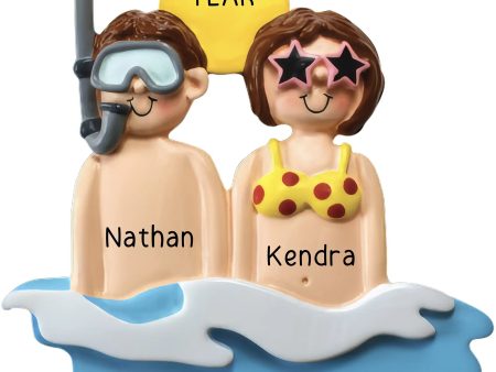 Beach & Sea Couple Christmas Ornament Online Sale