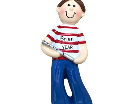 Flute Boy Christmas Ornament Discount