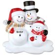 Expecting Snowman Family of 3 Personalized Ornament Online now