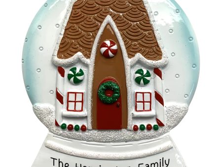 Gingerbread Snow Globe Personalized Ornament Sale