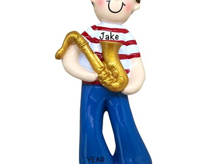 Saxophone Boy Christmas Ornament Online