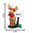 Moose with Sign Christmas Ornament For Cheap